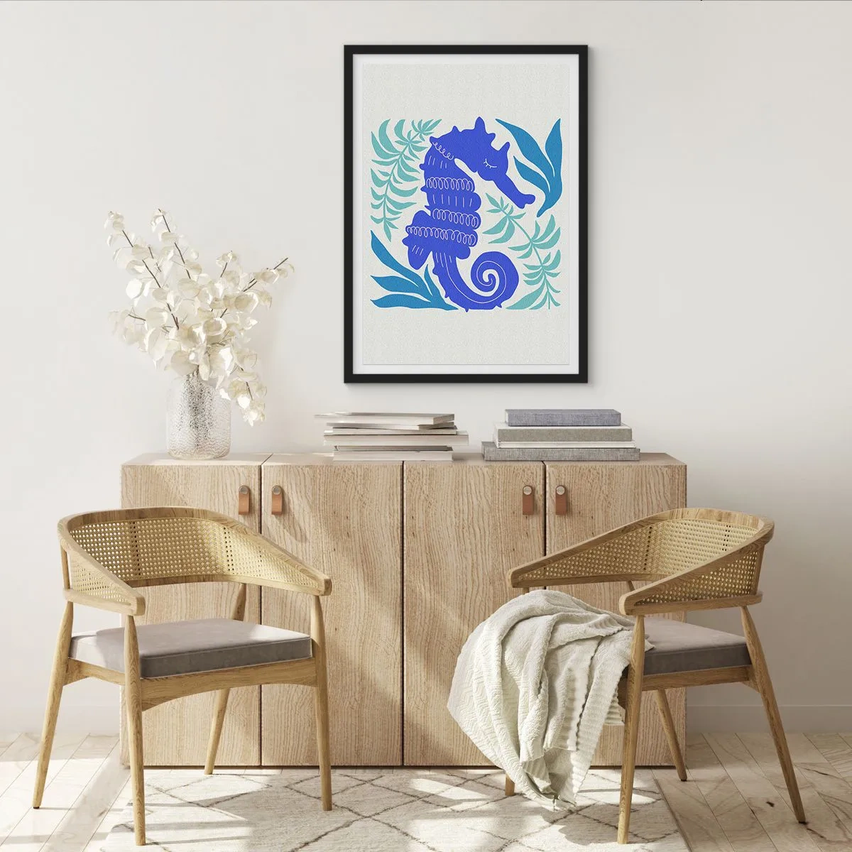 Plakat w czarnej ramie - Na podwodnej łące - 70x100 cm