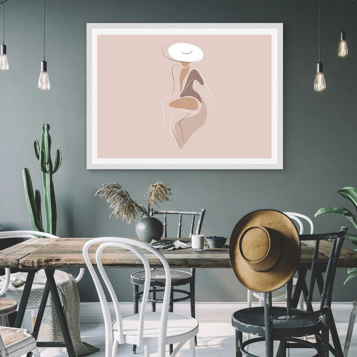 Plakat w białej ramie - Damą być - 100x70 cm