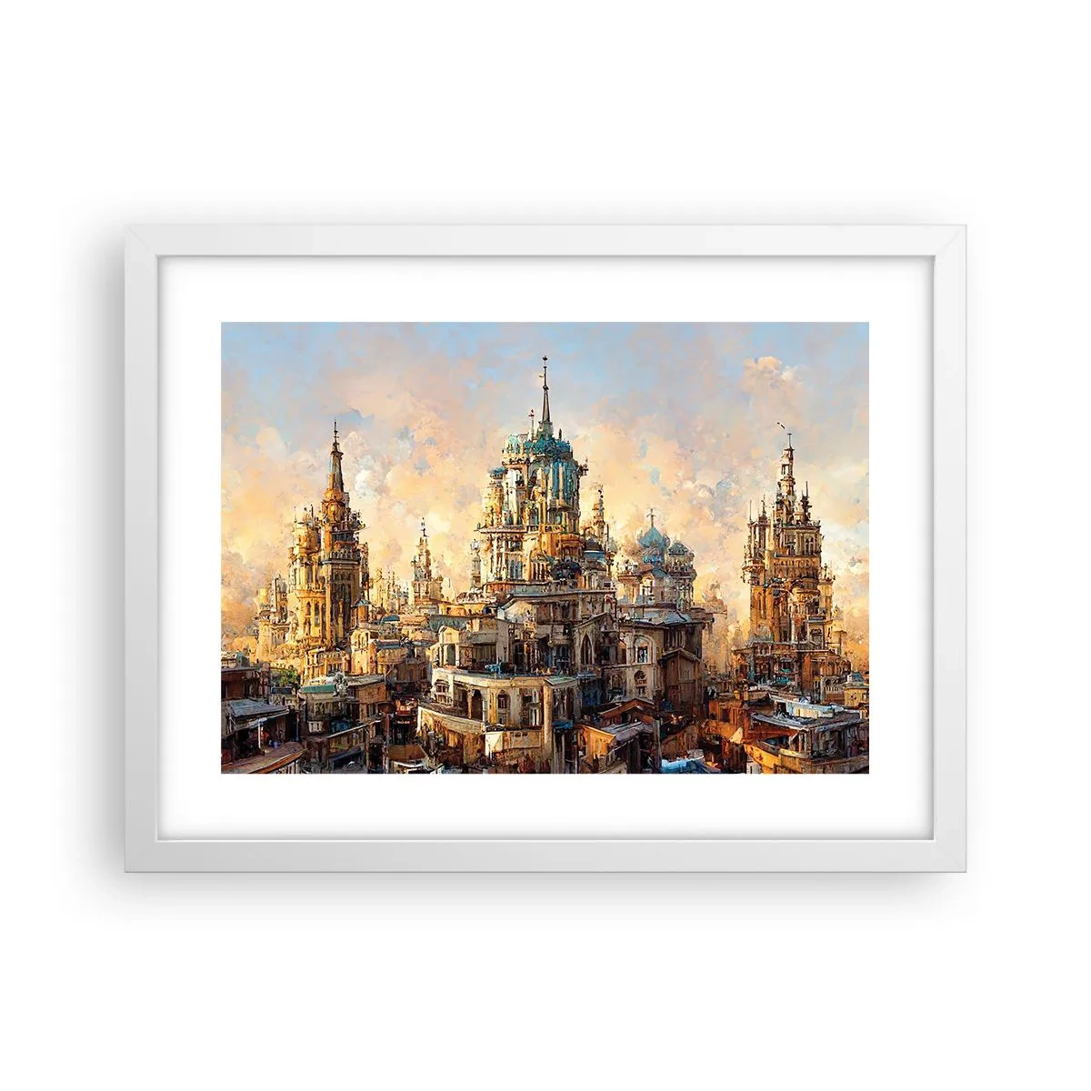 Plakat w białej ramie - Miasto miast - 40x30 cm