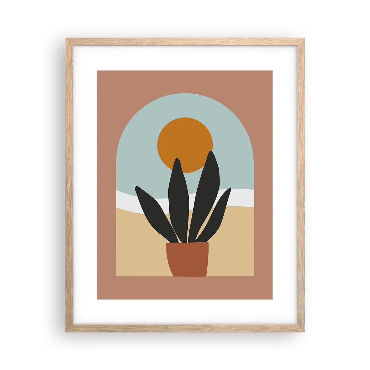 Plakat w ramie jasny dąb - Drobne radości - 40x50 cm