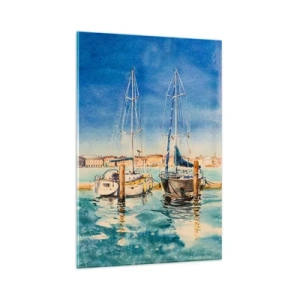 Obraz na szkle - Słoneczna laguna - 80x120 cm