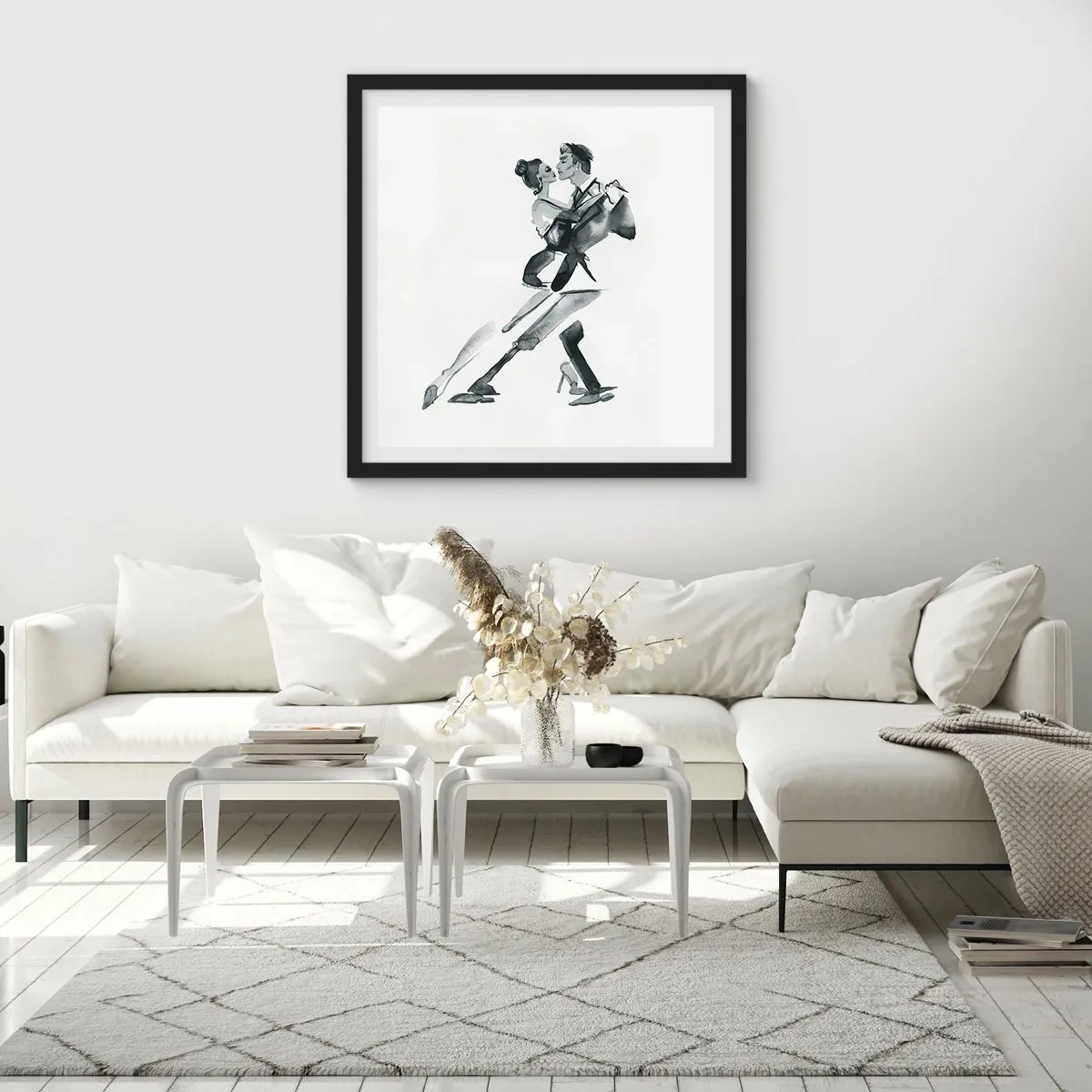 Plakat w czarnej ramie - W jednym rytmie - 60x60 cm
