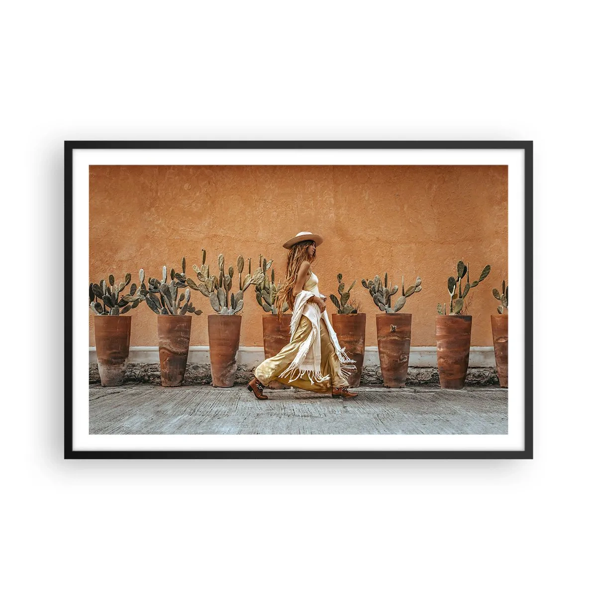 Plakat w czarnej ramie - W stylu hippie - 91x61 cm