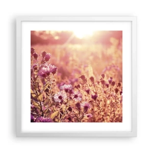 Plakat w białej ramie - Przed odejściem lata - 40x40 cm