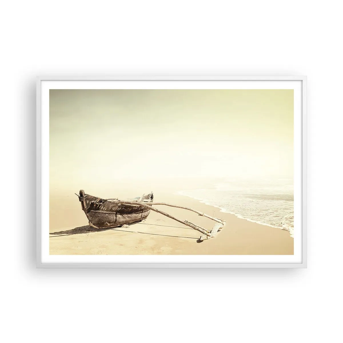 Plakat w białej ramie - Wspomnienie mórz południowych - 100x70 cm