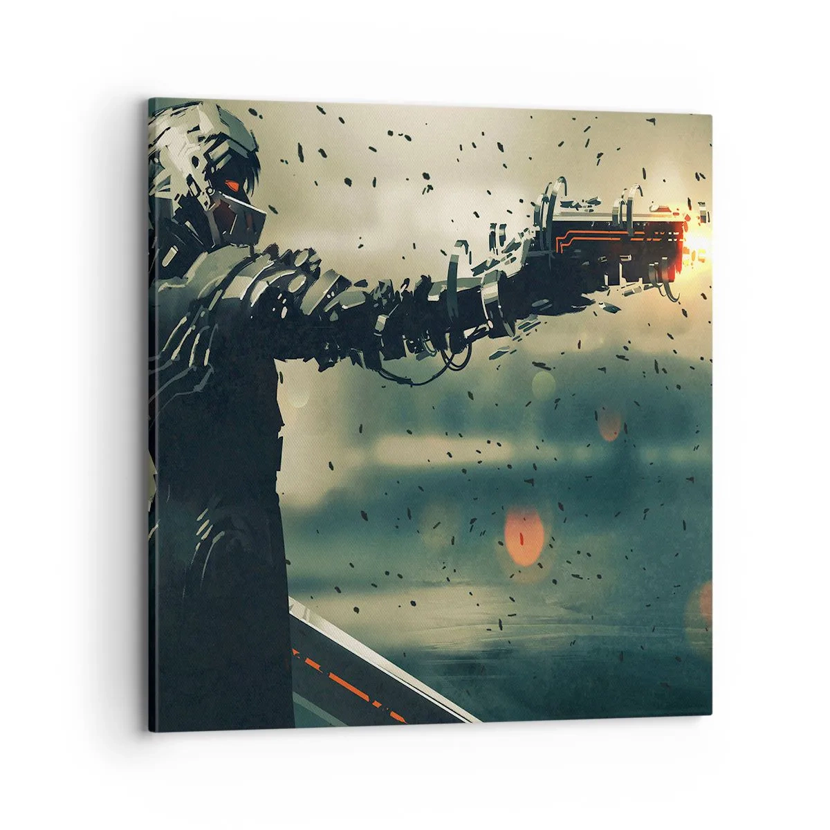 Obraz na płótnie - Zabójcza broń - twój własny Terminator - 70x70 cm