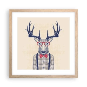 Plakat w ramie jasny dąb - Zabawna ekstrawagancja - 40x40 cm