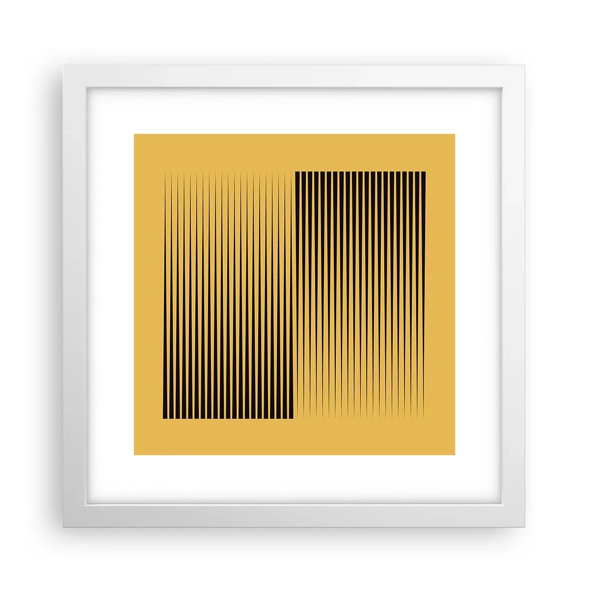 Plakat w białej ramie - Kwadratura przeciwieństw - 30x30 cm