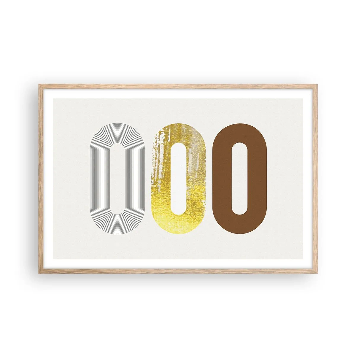 Plakat w ramie jasny dąb - Ooo! - 91x61 cm