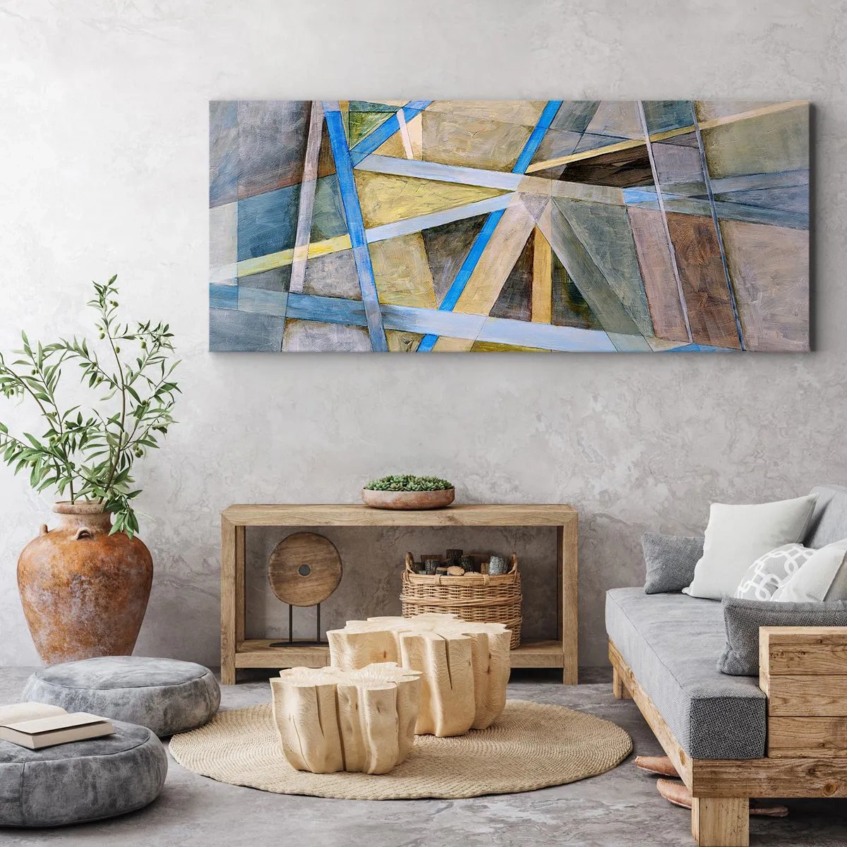 Obraz na płótnie - Na wprost czy na skos? - 100x40 cm