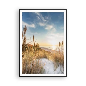 Plakat w czarnej ramie - Północna plaża - 70x100 cm