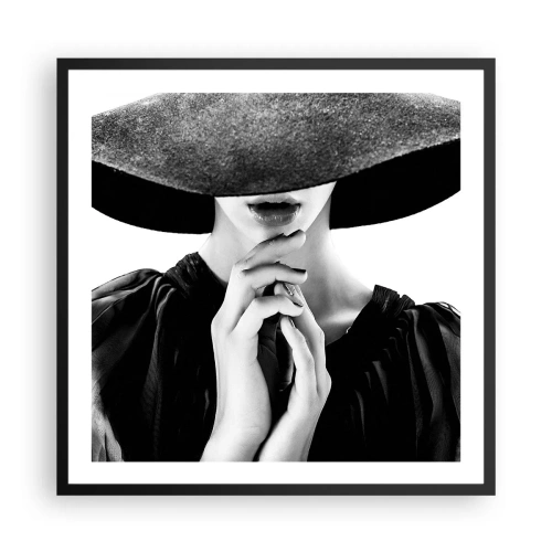 Plakat w czarnej ramie - Skryte piękno - 60x60 cm
