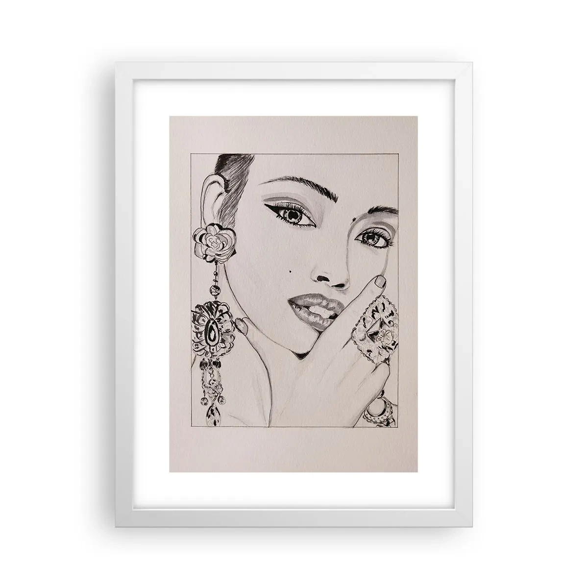 Plakat w białej ramie - Najpiękniejszy klejnot - 30x40 cm