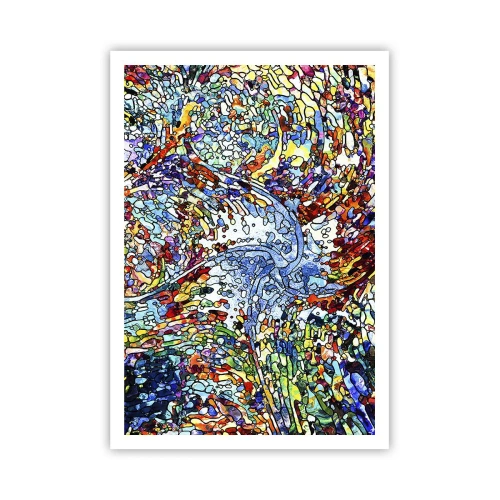 Plakat - Witraż kroplisty - 70x100 cm