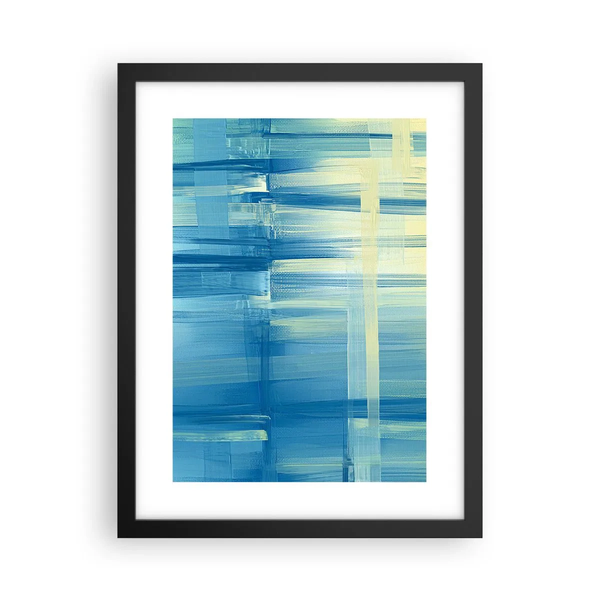 Plakat w czarnej ramie - Kompozycja w turkusie - 30x40 cm