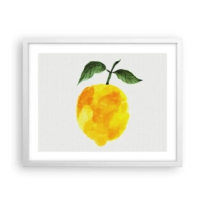 Plakat w białej ramie - Jak poznać smak słońca - 50x40 cm