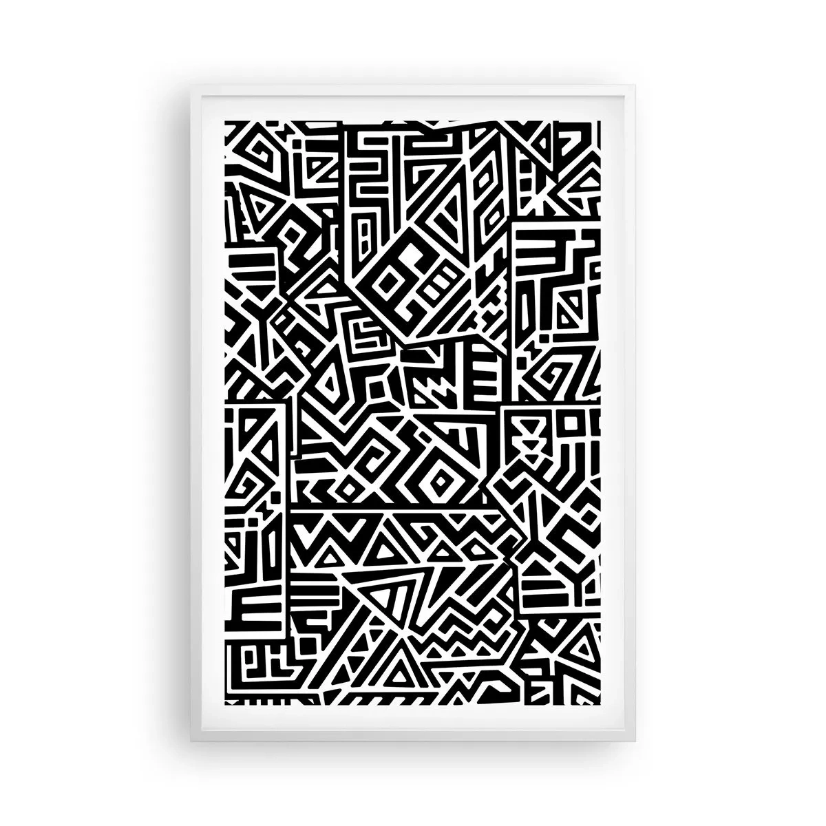 Plakat w białej ramie - Kompozycja prekolumbijska - 61x91 cm