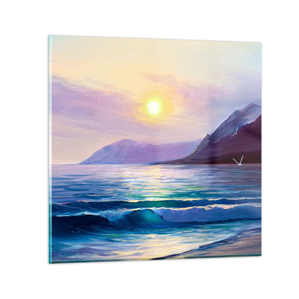 Obraz na szkle - Kryształ wody i powietrza - 30x30 cm