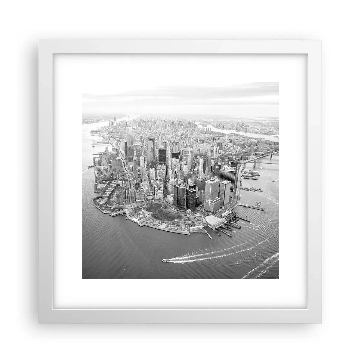 Plakat w białej ramie - Jak nie pokochać? - 30x30 cm