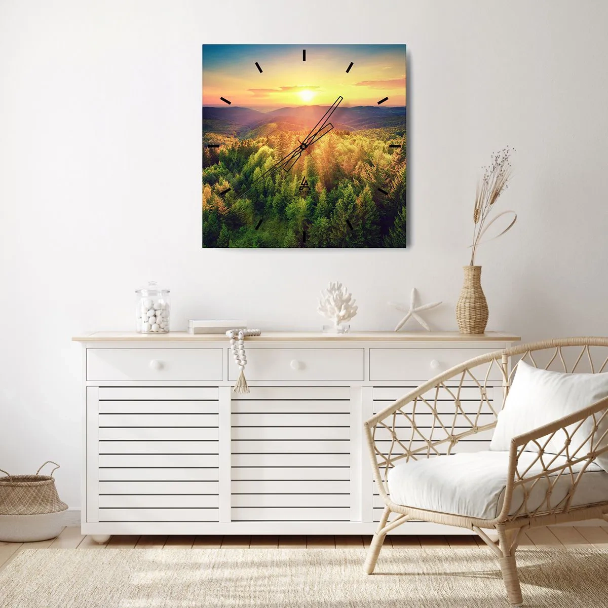 Zegar ścienny - Wierzchołki i szczyty - 40x40 cm