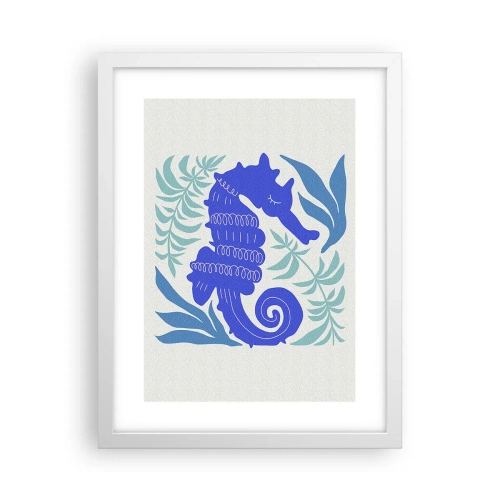 Plakat w białej ramie - Na podwodnej łące - 30x40 cm