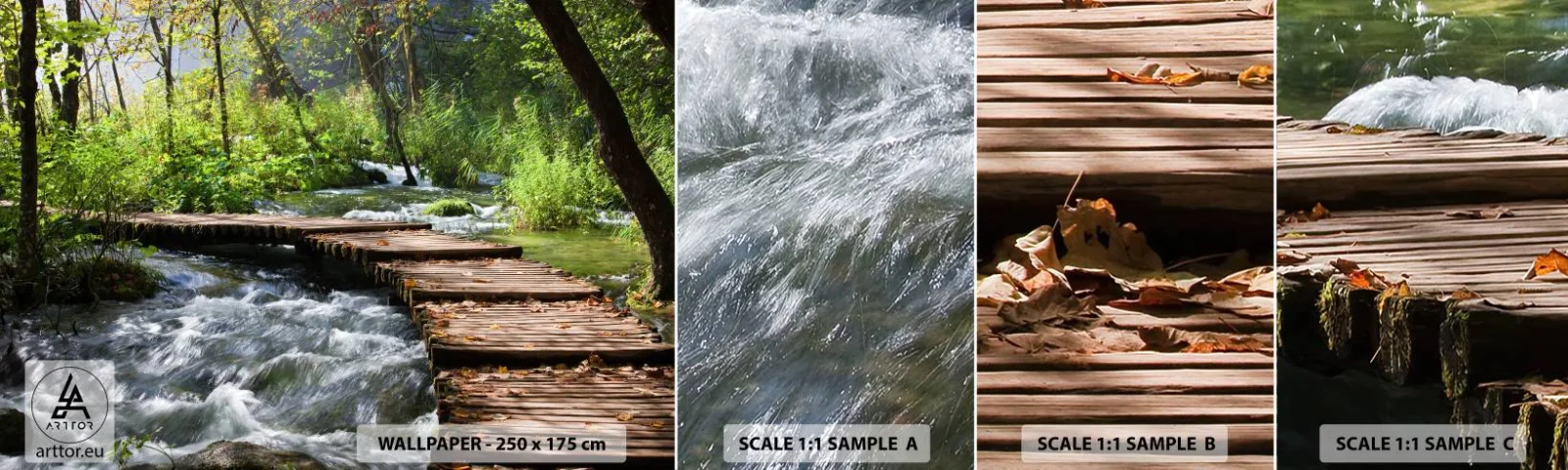 Fototapeta Próbka Standard Eco - Nad pienistą kaskadą - Krajobraz, Chorwacja, Natura - 100x30 cm