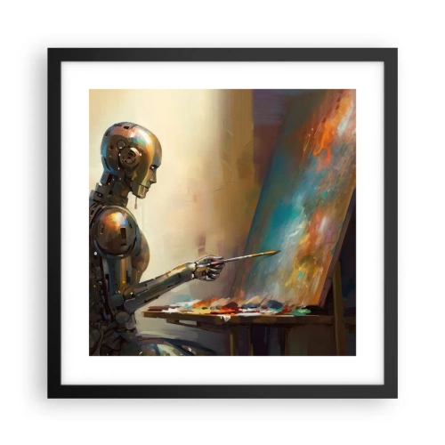 Plakat w czarnej ramie - Sztuka przyszłości - 40x40 cm