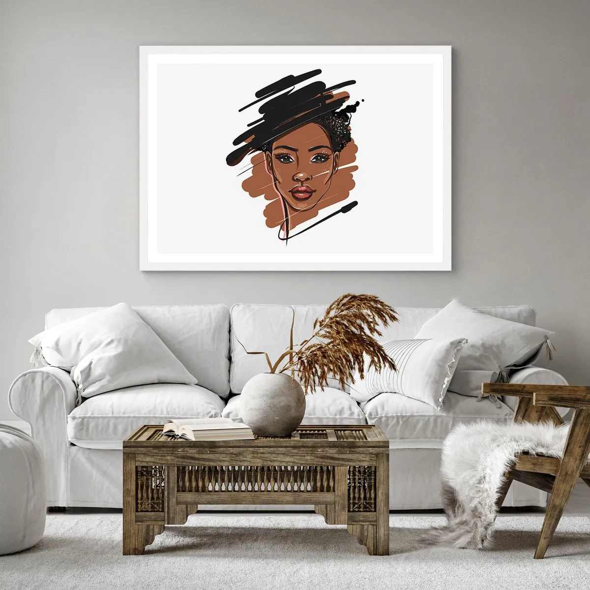 Plakat w białej ramie - Słodka jak czekolada - 40x40 cm