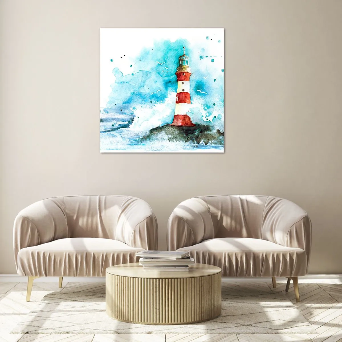 Obraz na szkle - Jedność żywiołów - 30x30 cm