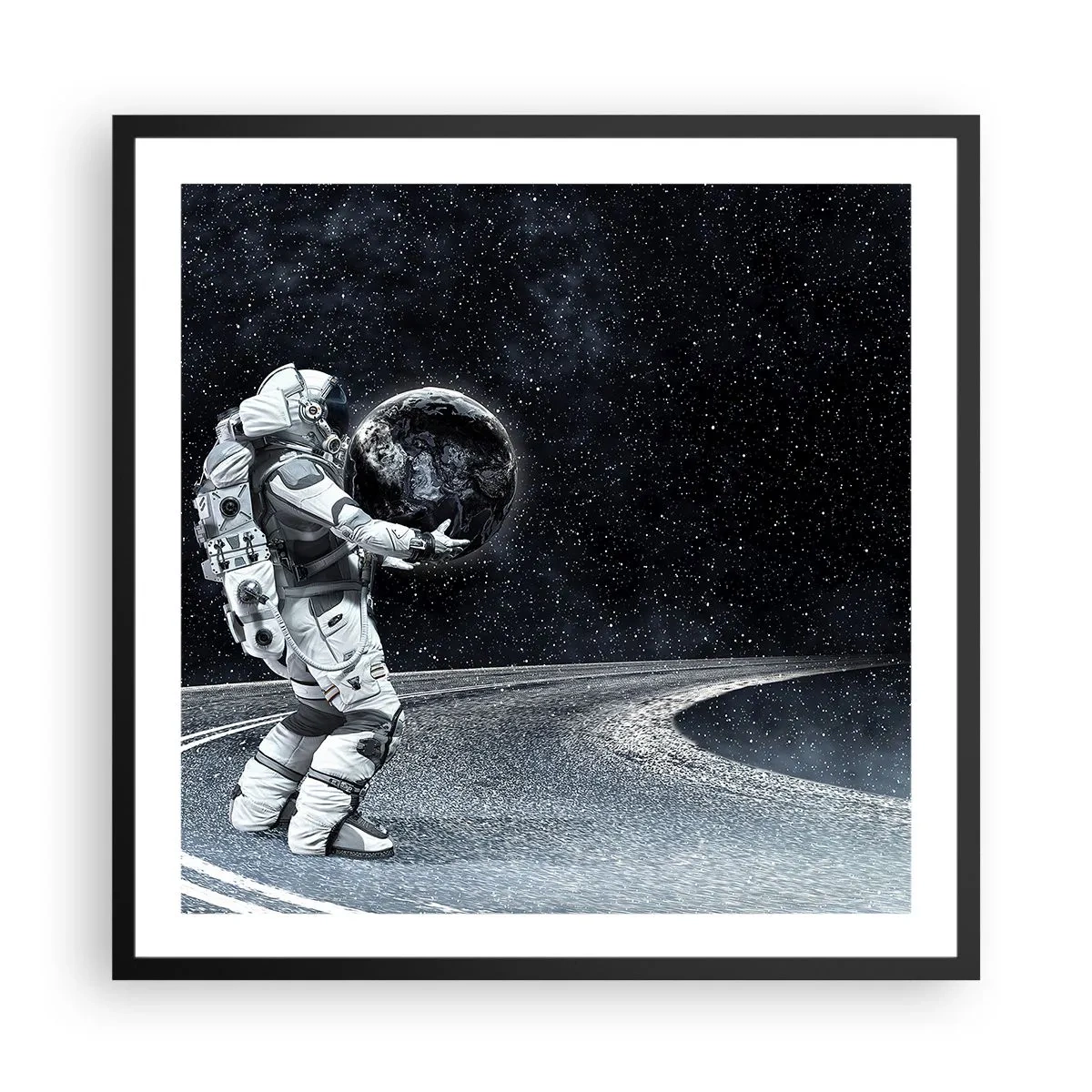 Plakat w czarnej ramie - Na Mlecznej Drodze - 60x60 cm