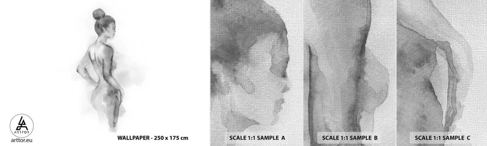 Fototapeta Próbka Premium Canvas - Piękna jak malowanie - Kobieta, Ciało, Grafika - 100x30 cm