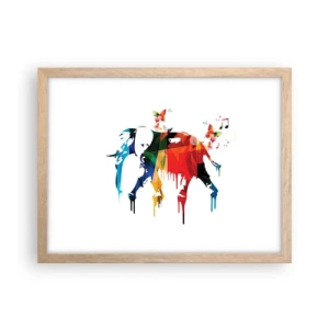 Plakat w ramie jasny dąb - Tańczyć każdy może - 40x30 cm