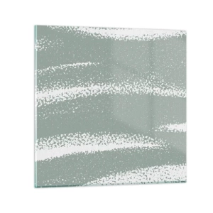 Obraz na szkle - Abstrakcja w zimowym klimacie - 70x70 cm
