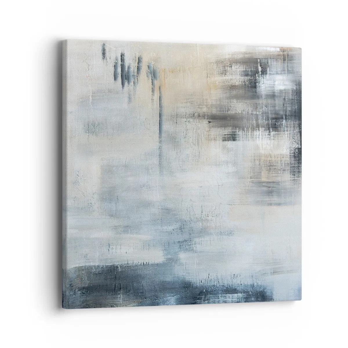 Obraz na płótnie - Za zasłoną błękitu - 40x40 cm