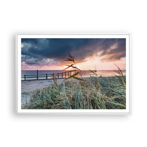 Plakat w białej ramie - Nie przemija z wiatrem - 100x70 cm