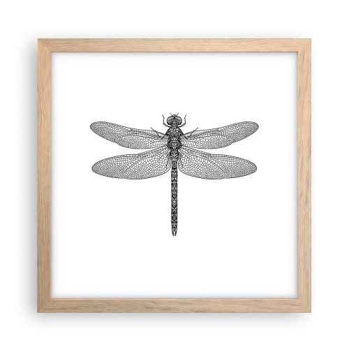 Plakat w ramie jasny dąb - Precyzja natury - 30x30 cm