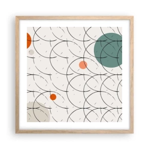 Plakat w ramie jasny dąb - W pop-artowym duchu - 50x50 cm