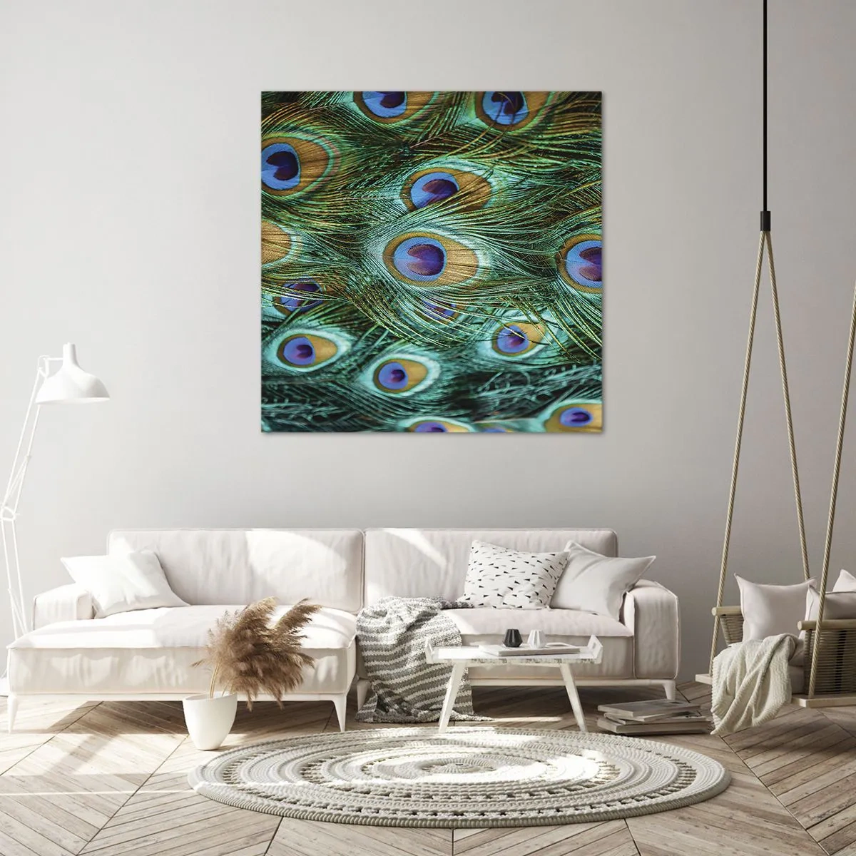 Obraz na płótnie - Pawiookie spojrzenie - 70x70 cm