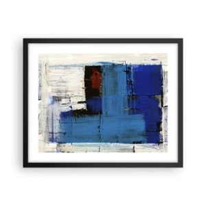 Plakat w czarnej ramie - Sekret błękitu - 50x40 cm