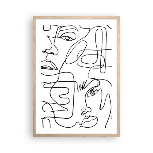 Plakat w ramie jasny dąb - W splątanych emocjach - 50x70 cm