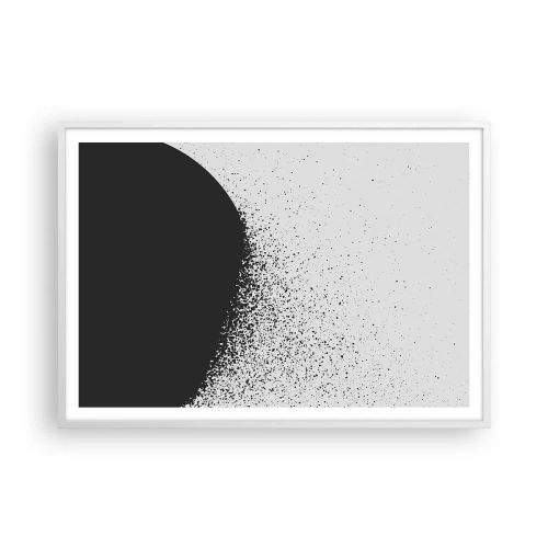 Plakat w białej ramie - Ruch cząsteczek - 100x70 cm