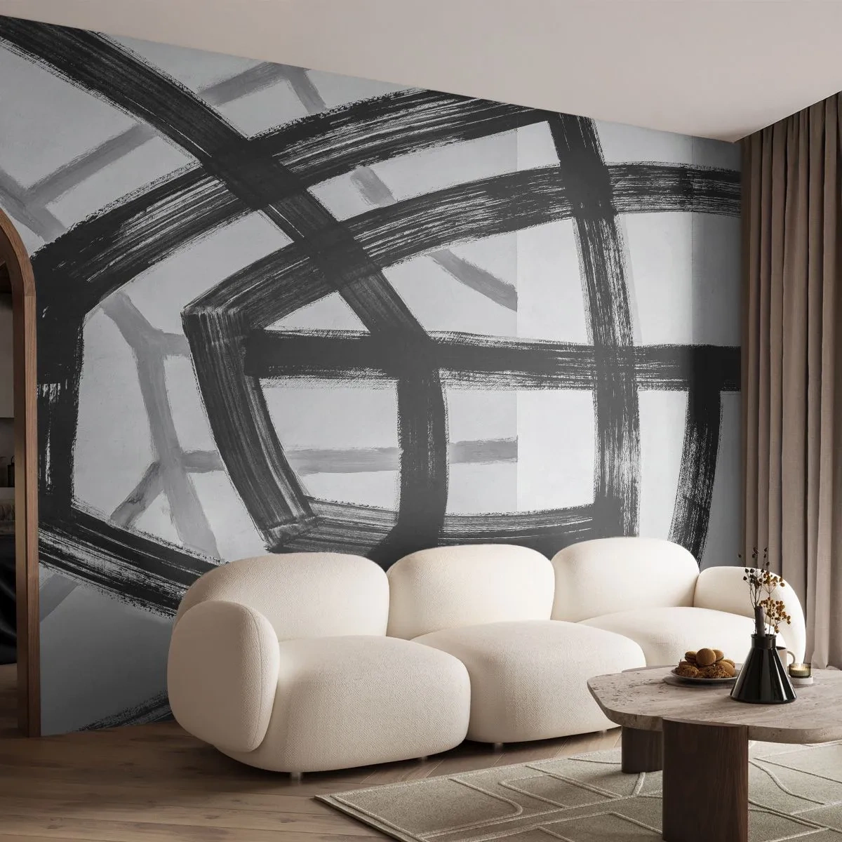 Fototapeta Standard Eco - Budowanie głębi - Kreski, Sztuka, Nowoczesna - 250x175 cm