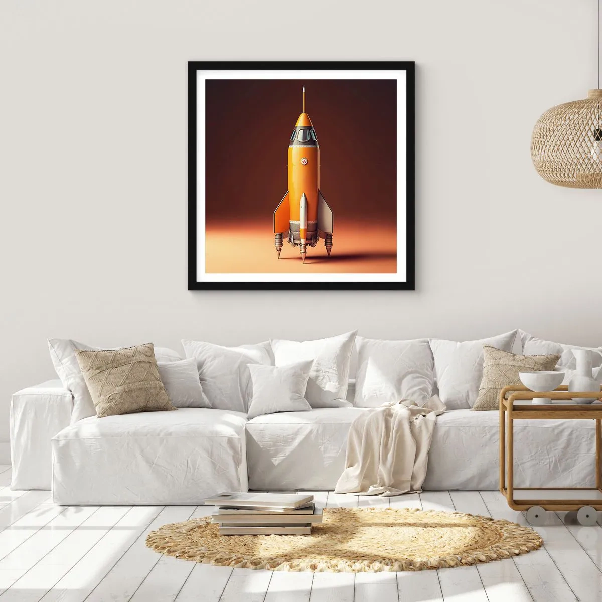 Plakat w czarnej ramie - Zaczyna się od marzenia - 60x60 cm