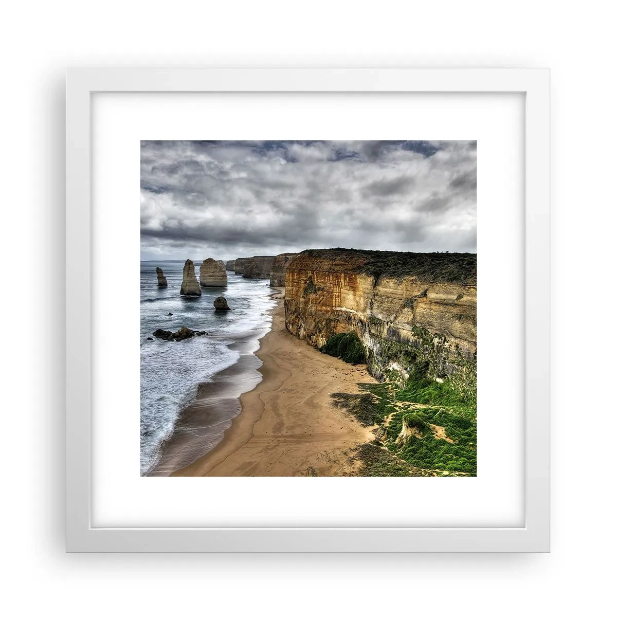 Plakat w białej ramie - Surowe piękno - 30x30 cm