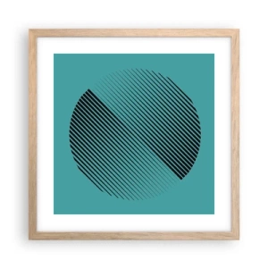 Plakat w ramie jasny dąb - Koło – geometryczna wariacja - 40x40 cm