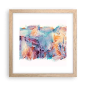 Plakat w ramie jasny dąb - Kolorowy bałagan - 30x30 cm