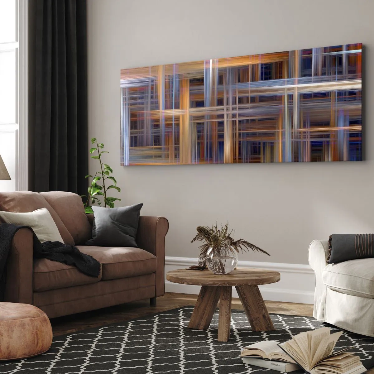 Obraz na płótnie - Utkane ze światła - 90x30 cm