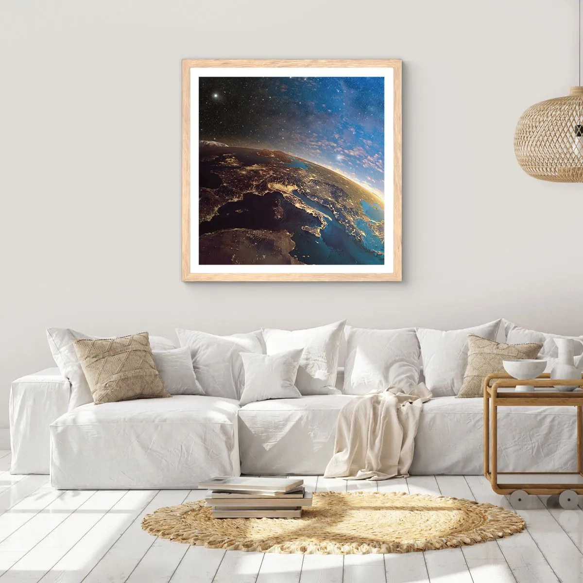 Plakat w ramie jasny dąb - Spójrzmy na siebie z dystansu - 30x30 cm