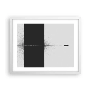 Plakat w białej ramie - Prosto do celu - 50x40 cm