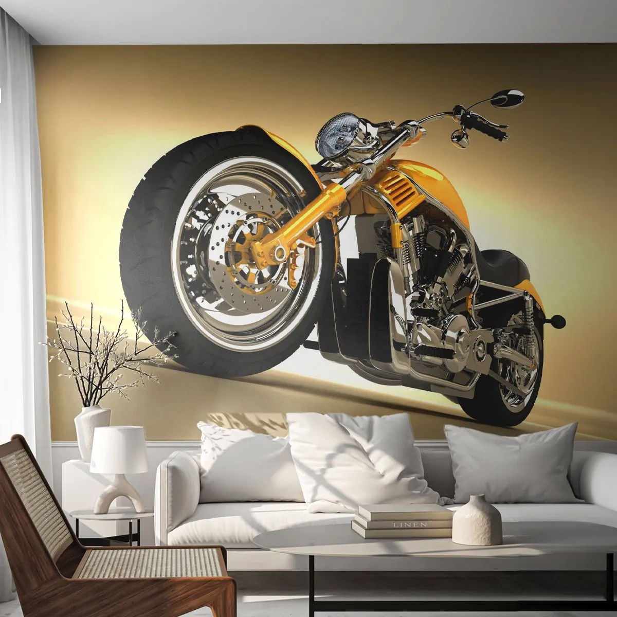 Fototapeta Standard Eco - Marzenie o sile i prędkości - Motocykl, Silnik, Motoryzacja - 200x140 cm